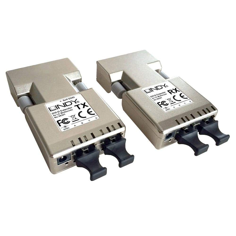 Lindy 500m Fibre Optic DVI-D Extender (Lindy 500m Fibre Optic DVI-D Single Link Extender Description Extends DVI-D...)