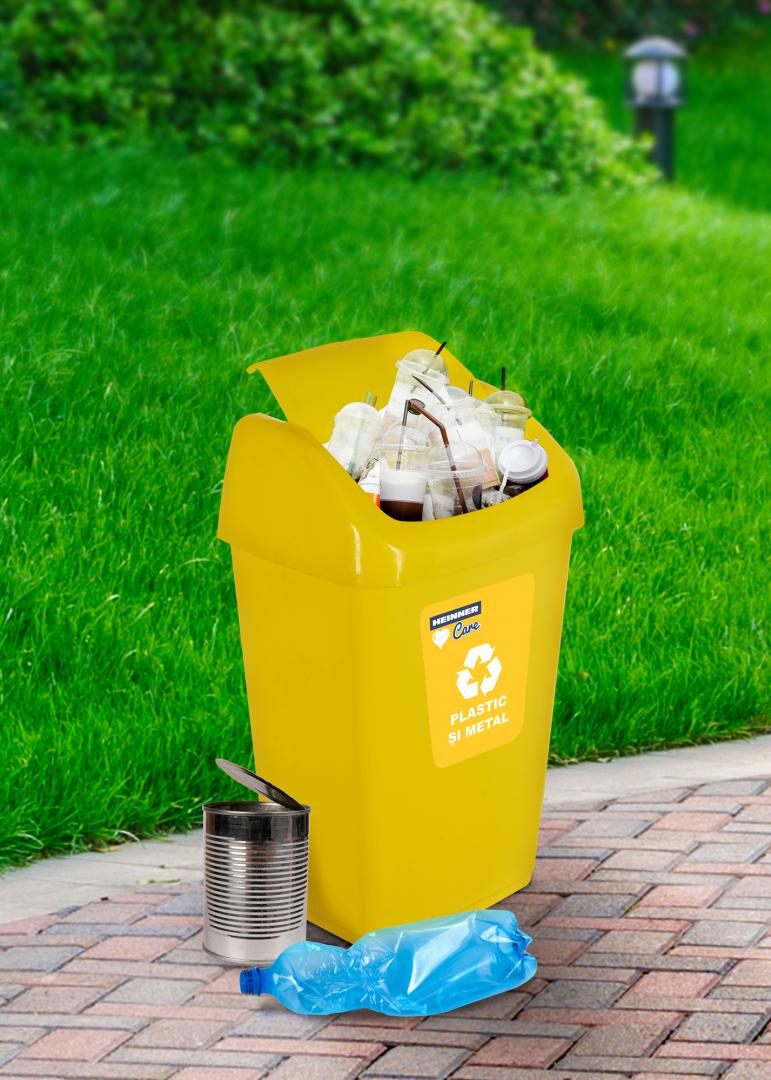 Cos Gunoi Pt Reciclare Eco 35 L, Galben (cos Gunoi Capac Batant)