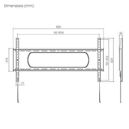 TV Mount Serioux TV73-48F 43"-90" 80KG (Suport TV de perete Serioux TV73-48F)