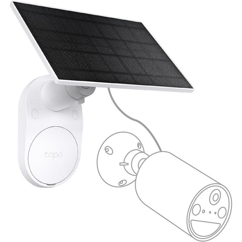 Tapo Solar Panel SPEC: 5.2V 2.5W FEATURE: Type-C Charging Port, Non-Stop Power, Flexible Solar Installation, Works with Tapo Battery Camera, 4m Charging Cable(Total), Weatherproof (IP65)