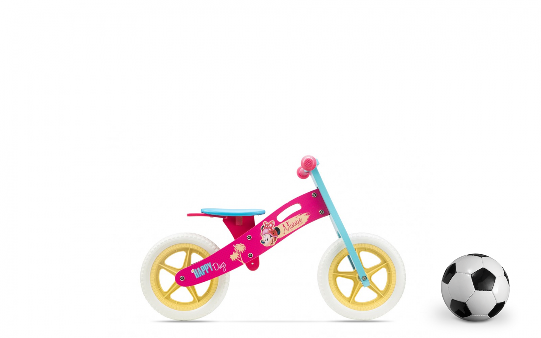 Pegas WOODEN BALANCE BIKE SEVEN MINNIE ROZ BLU
