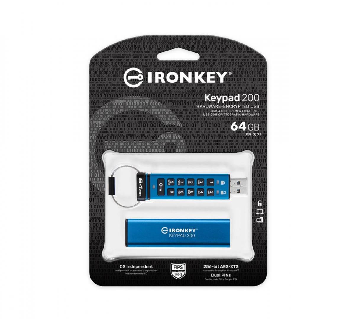 Kingston IronKey Keypad 200 USB 3.2 64GB
