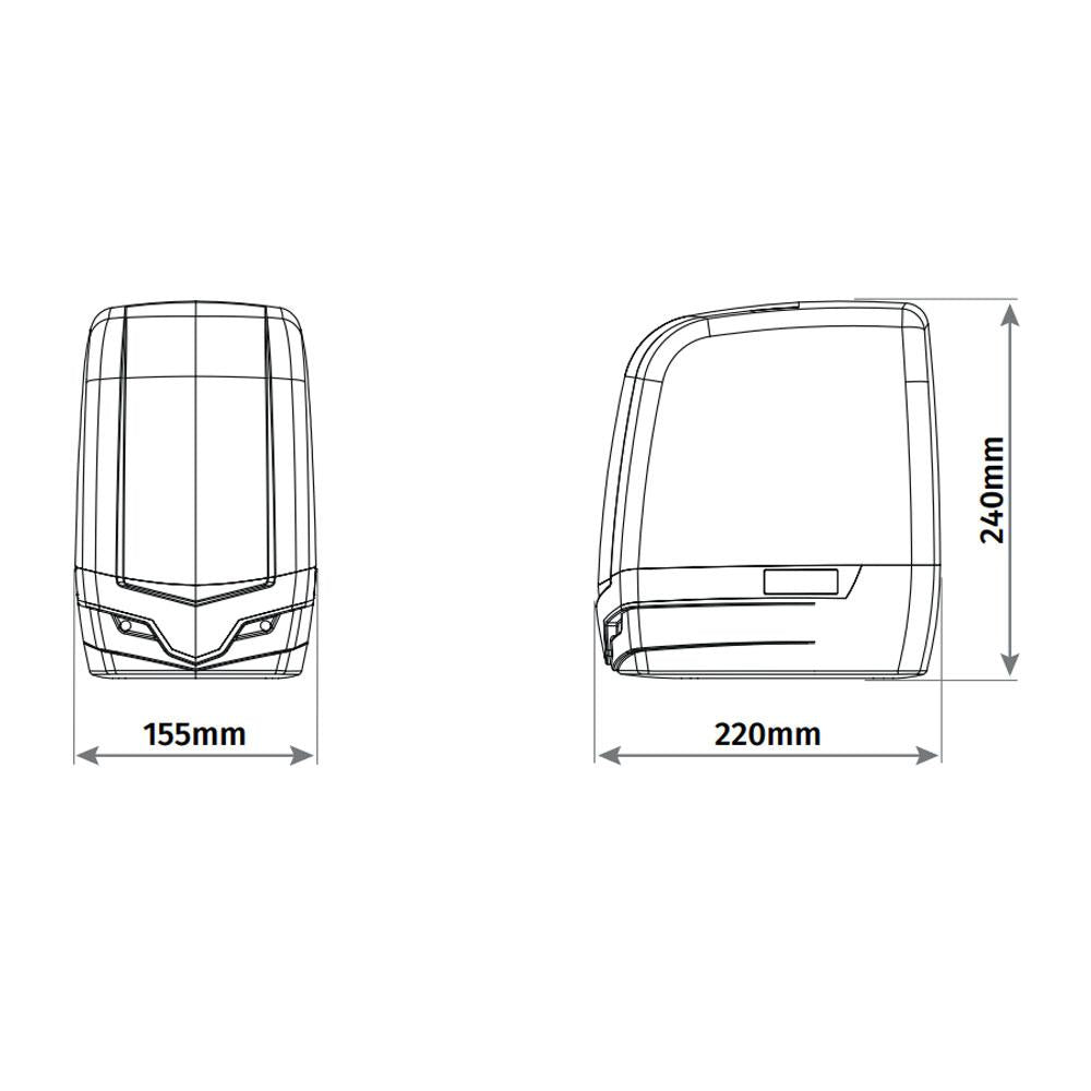 Kit Motorline TELICA24 2.5M 200KG 220W (kit automatizare poarta batanta Motorline TELICA24)