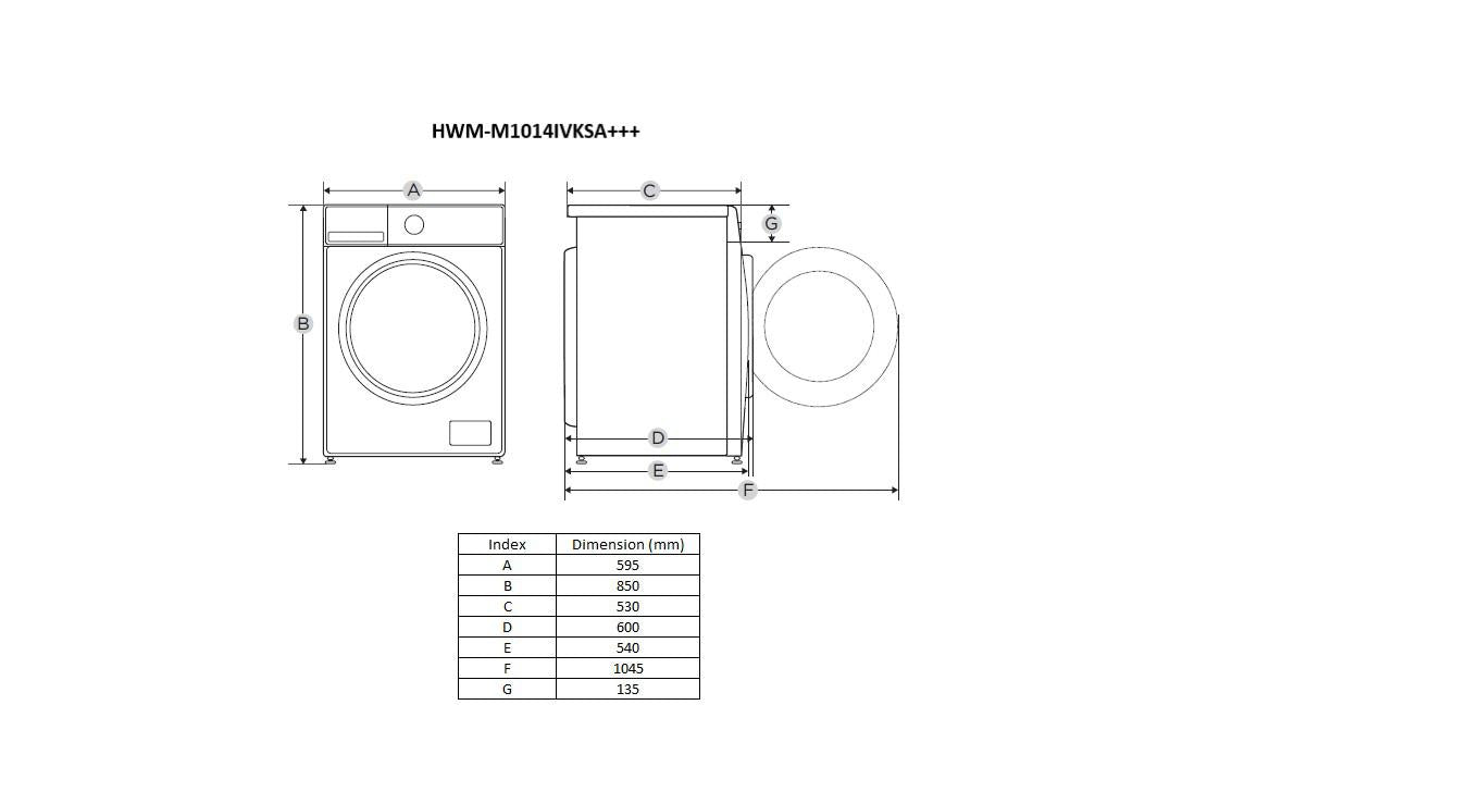 MASINA DE SPALAT HEINNER HWM-M1014IVKSA+
