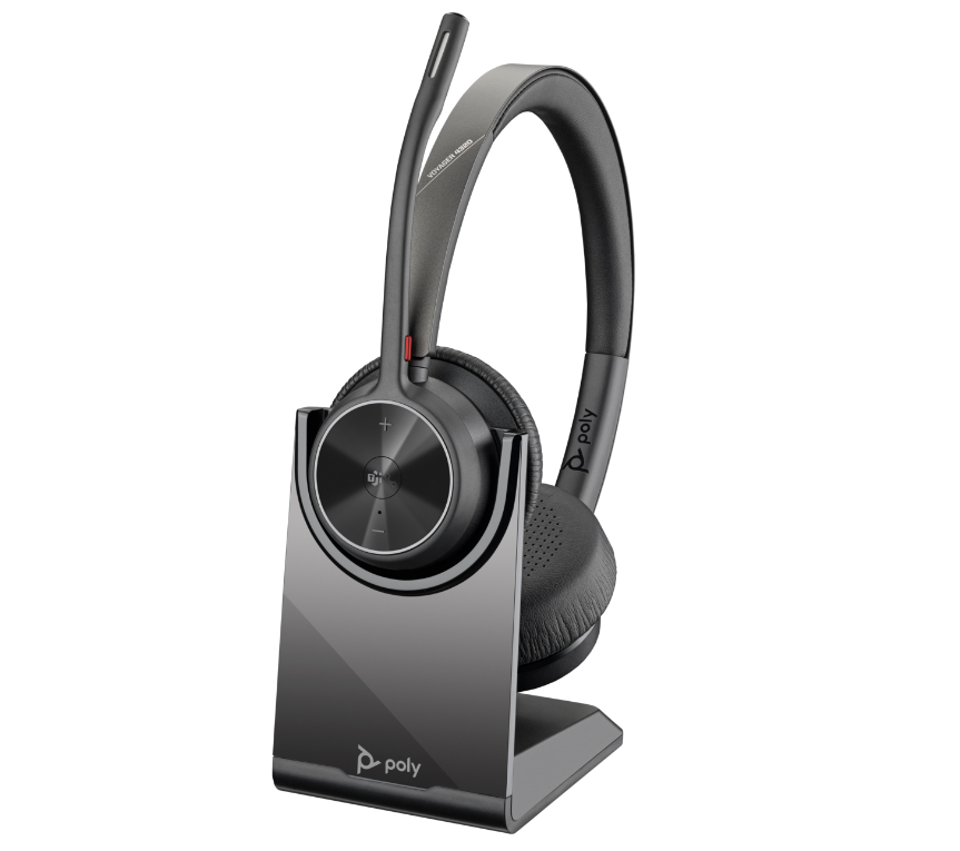 Poly Voyager 4320 Microsoft Teams Certified Headset +BT700 dongle +Charging Stand