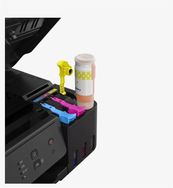 Imprimanta inkjet color CISS Canon PIXMA G1430, dimensiune A4 (Printare), viteza 11ipm alb-negru, 6ipm color, rezolutie printare 4800x1200 dpi, imprimare fara margini, alimentare hartie 100 coli,interfata: USB Hi-Speed, consumabile:GI-41 4528C001AA, 4543C