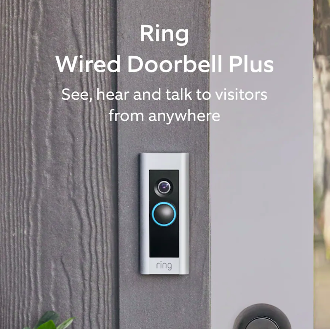 Ring Wired Doorbell Plus Satin Nickel