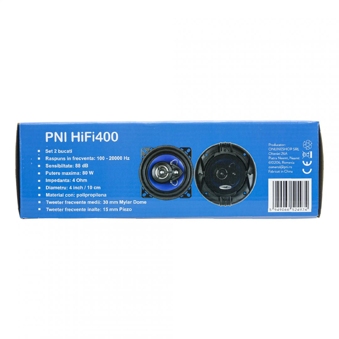Pni Kit Dufuzoare Auto 10CM 80W FI400 (Difuzoare auto coaxiale Pni HIFI400)