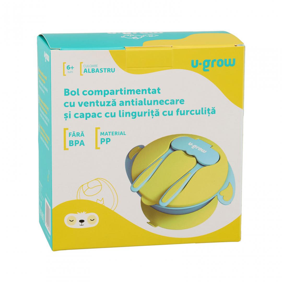 Bol ,lingurita si furculita, blue,U-Grow