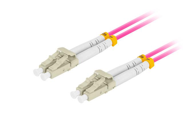 Lanberg Patch cord fibră 1 m LSZH OM4 50/125 vi
