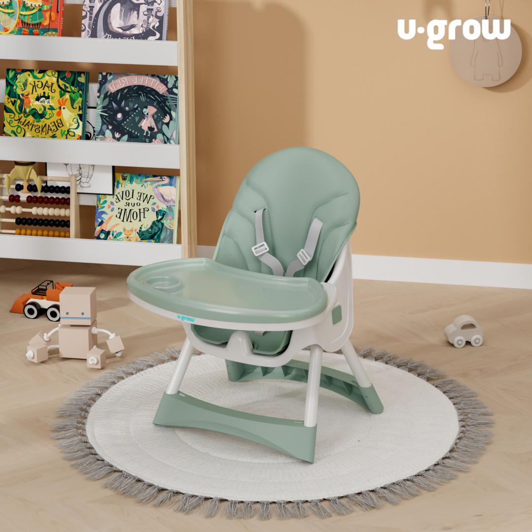 Scaun de masa2 in 1,pliabil,verde,U-Grow (Scaun de masa 2 in 1)
