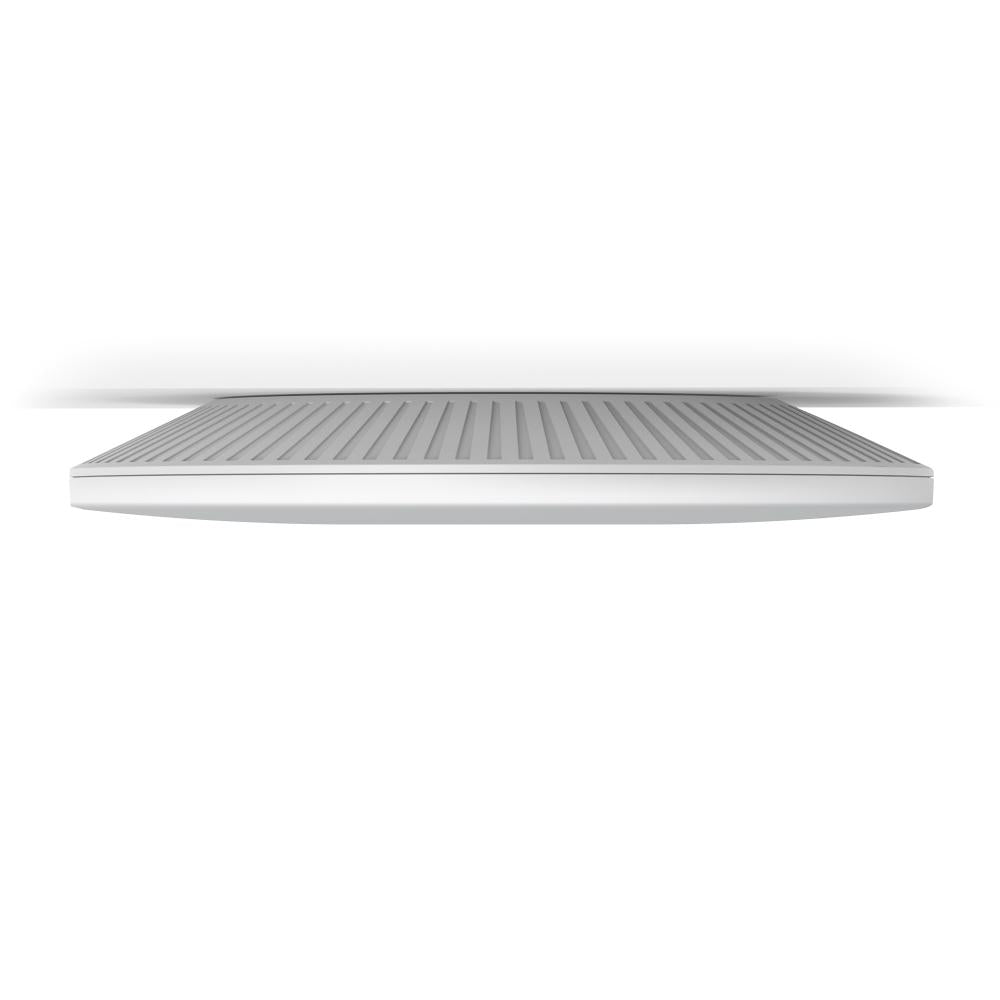 "Omada AX6000 Ceiling Mount Dual-Band Wi-Fi 6 Access Point PORT: 1×2.5G RJ45 Port SPEED:1148Mbps at 2.4 GHz + 4804 Mbps at 5 GHz FEATURE: 802.3at POE+ and 12V DC (Power Adapter is not included), 4×Internal Antennas, MU-MIMO, 160MHz Supported, Seamless R