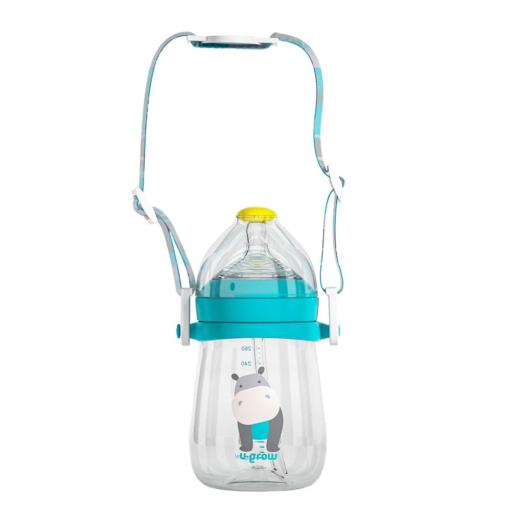 Pachet 3 in 1 cana 260 ml, blue, U-Grow (Pachet 3 in 1 cana 260 ml tritan cu 3 accesorii diferite pentru baut : tetina...)