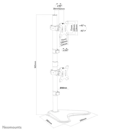 Neomounts Suport monitor birou NM 10"-32" 6kg ng
