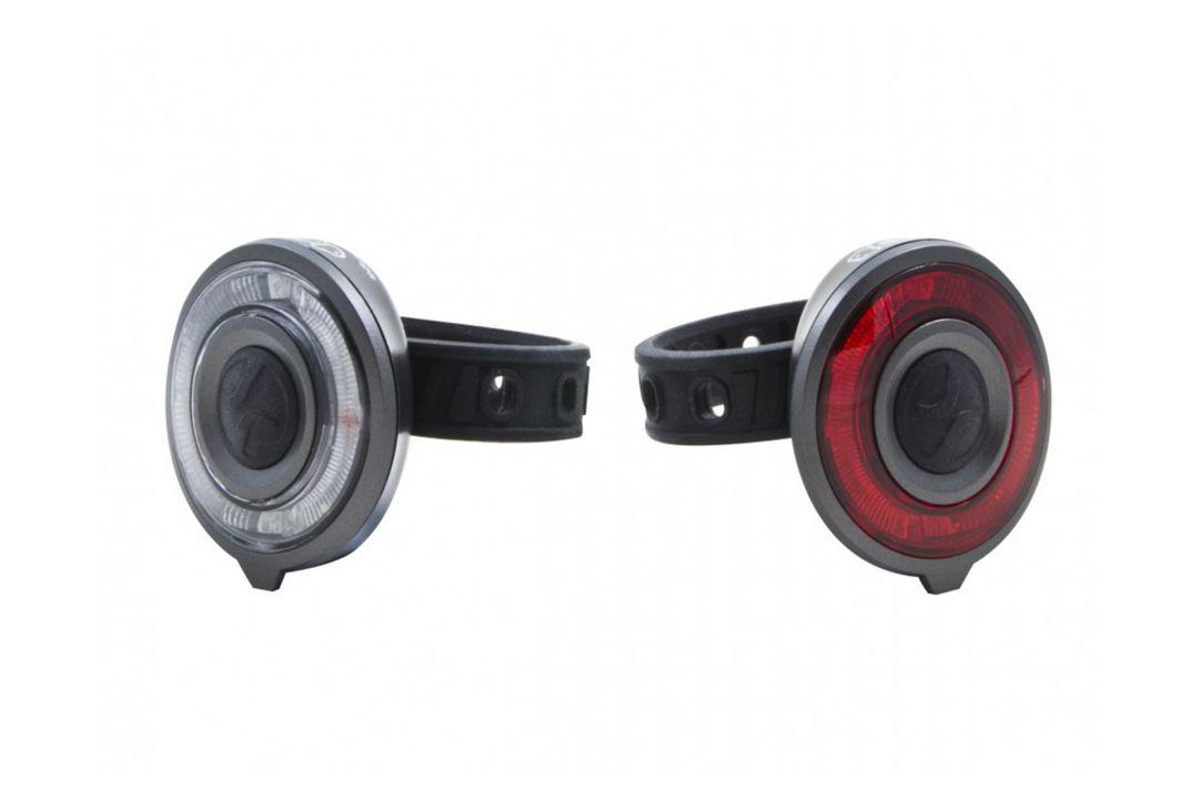 Set Lumini Spanninga Bopp F+s Negru (Set lumini far+stop)
