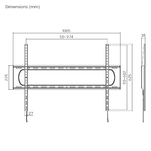 TV MOUNT SERIOUX TV7369F 60"-120" 120KG