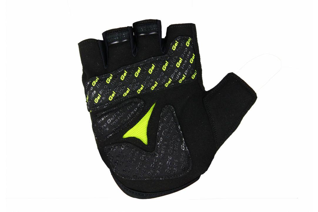 Pegas MANUSI B-RACE CU GEL NEGRU/LIME, M