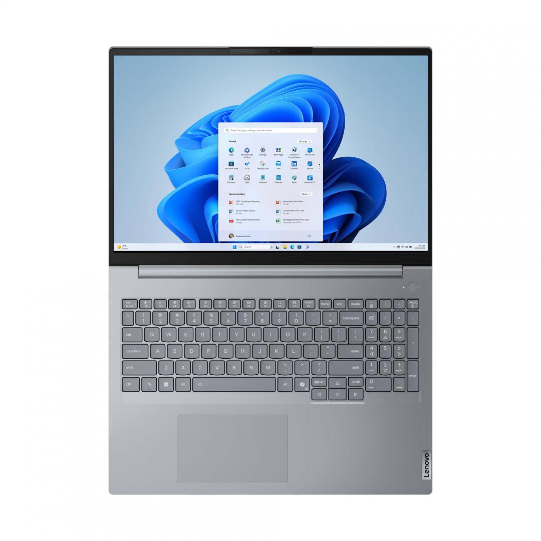 Laptop SMB Lenovo ThinkBook 16 G9 IRL, cu procesor Intel Core 5 210H, 16'' IPS, 16 GB DDR5, SSD 1 TB, Intel Graphics, Fara OS, 3 ani Garantie