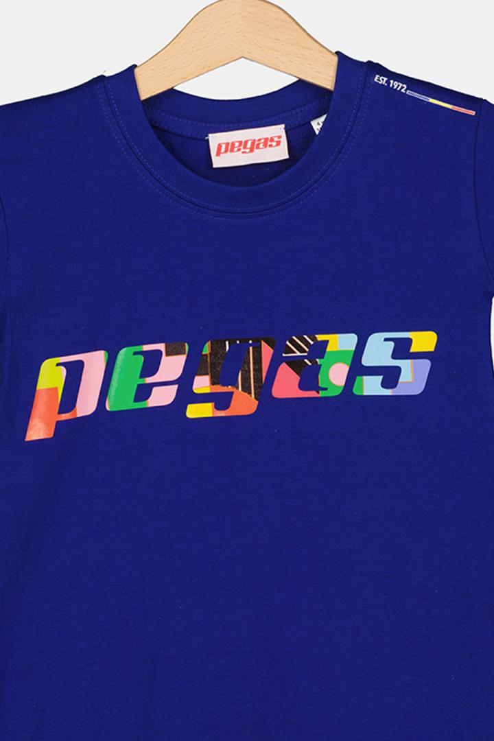 Pegas TRICOU LOGO MULTICOLOR COPII ROYAL BLU