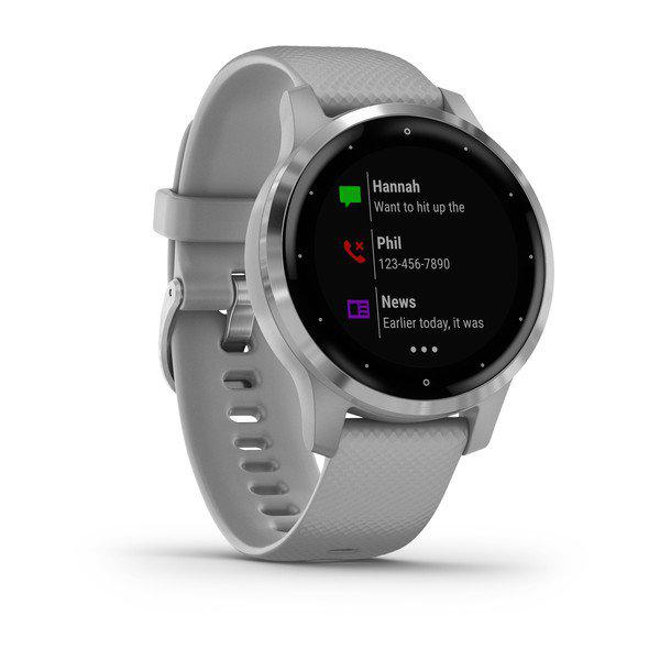 Ceas Smartwatch Garmin Vivoactive 4S, Powder Gray/Silver SEU