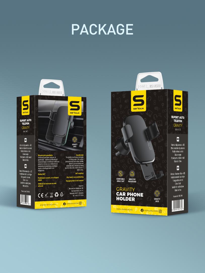 Suport Auto Telefon Serioux CH03 (Suport auto telefon Gravity Serioux CH03)