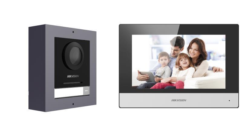 Kit Videointerfon IP WIFI 1FAMILIE (Kit videointercom IP Hikvision DS-KIS602(B))