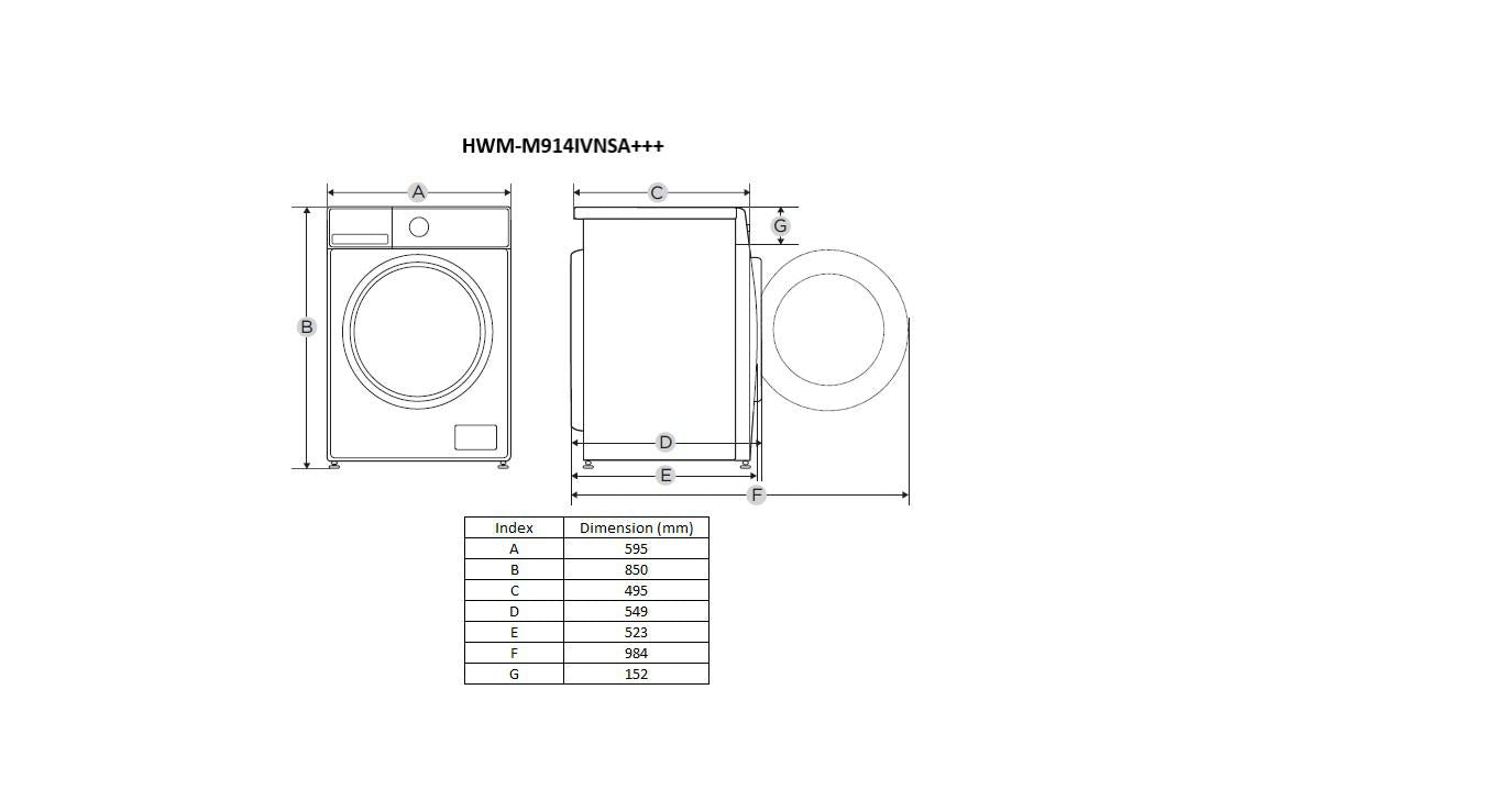 MASINA DE SPALAT HEINNER HWM-M914IVNSA++