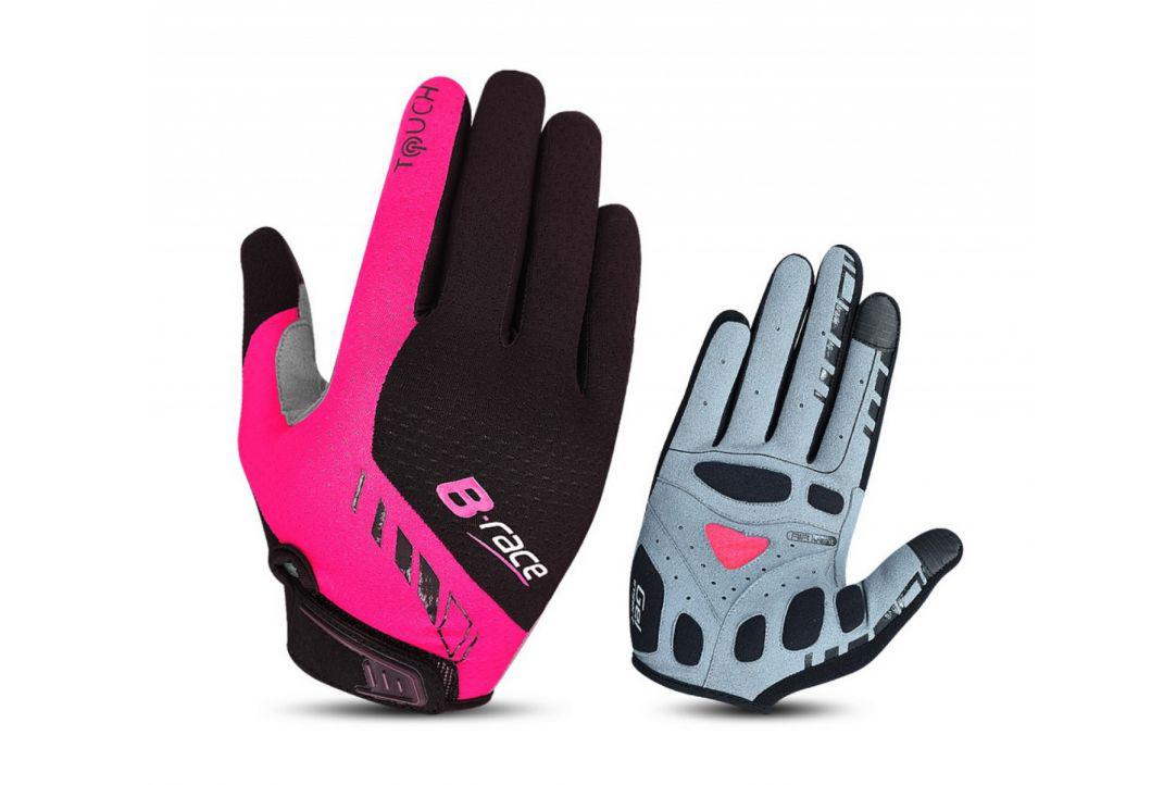 Pegas MANUSI PRO B-RACE CU GEL NEGRU/FUXIA, M