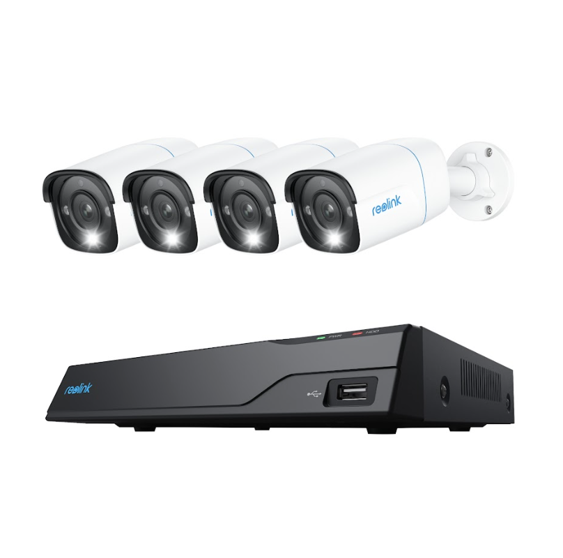 Kit Reolink NVS8-8MB4 (NVR Reolink RLK8-800B4; NVS8-8MB4 Contine un NVR NVS8 si 4 camere B800 4K Ultra...)