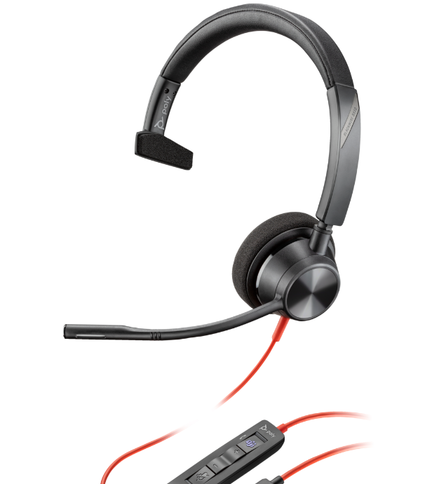 Poly Bw 3310 Mono -M USB-C Hs +USB-C/A (Casti Mono-casca HP Blackwire 3310)