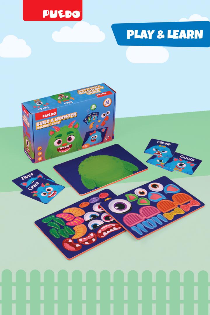 Puedo Toys JOC MAGNETIC-CREEAZA UN MONSTRU