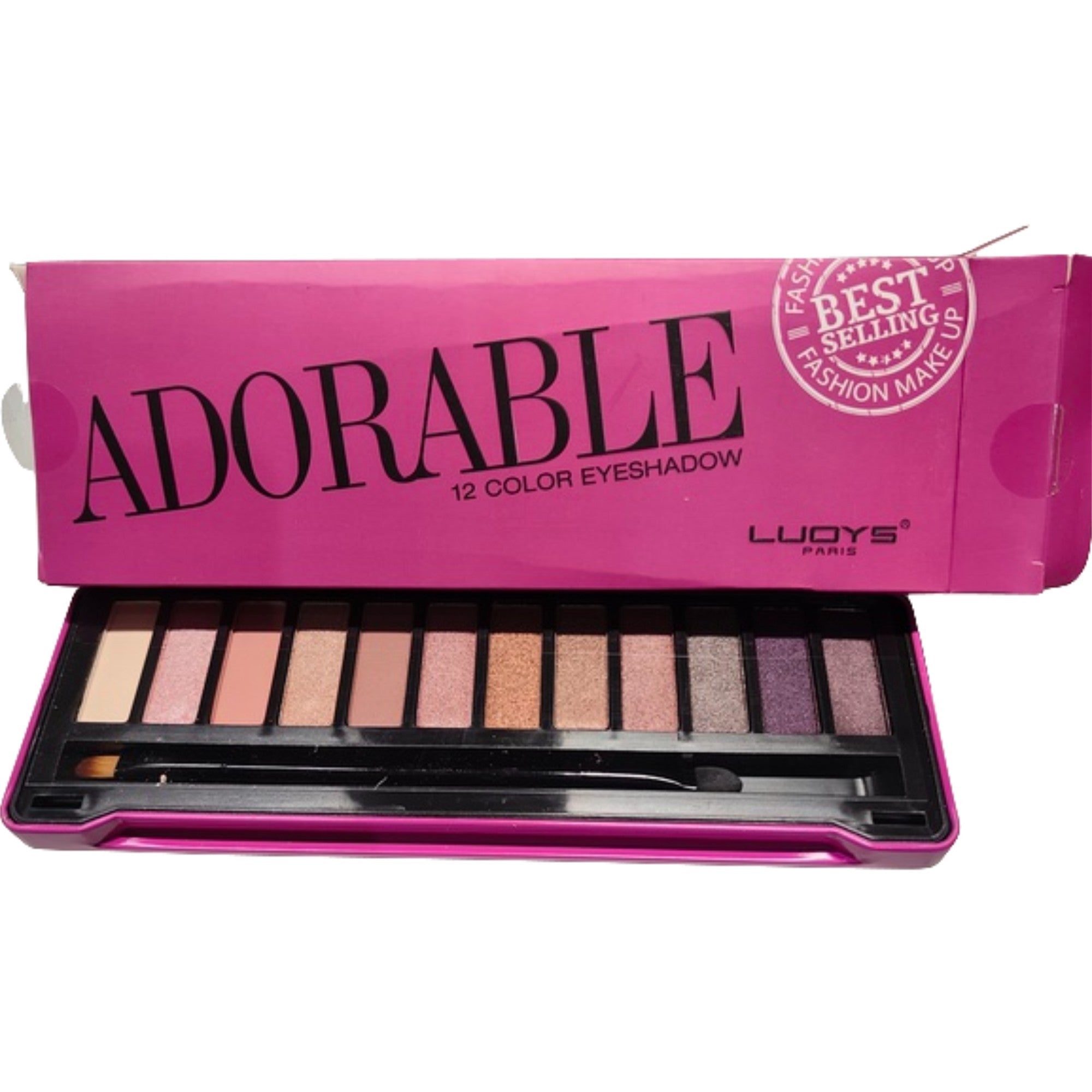 Paleta Farduri 12 Culori, Farduri Mate si Sidefate, O Pensula Inclusa, Dreptunghiulara, 140 g, 6.4 x 20 x 1.5 cm, Valabilitate 3 Ani, Multicolor