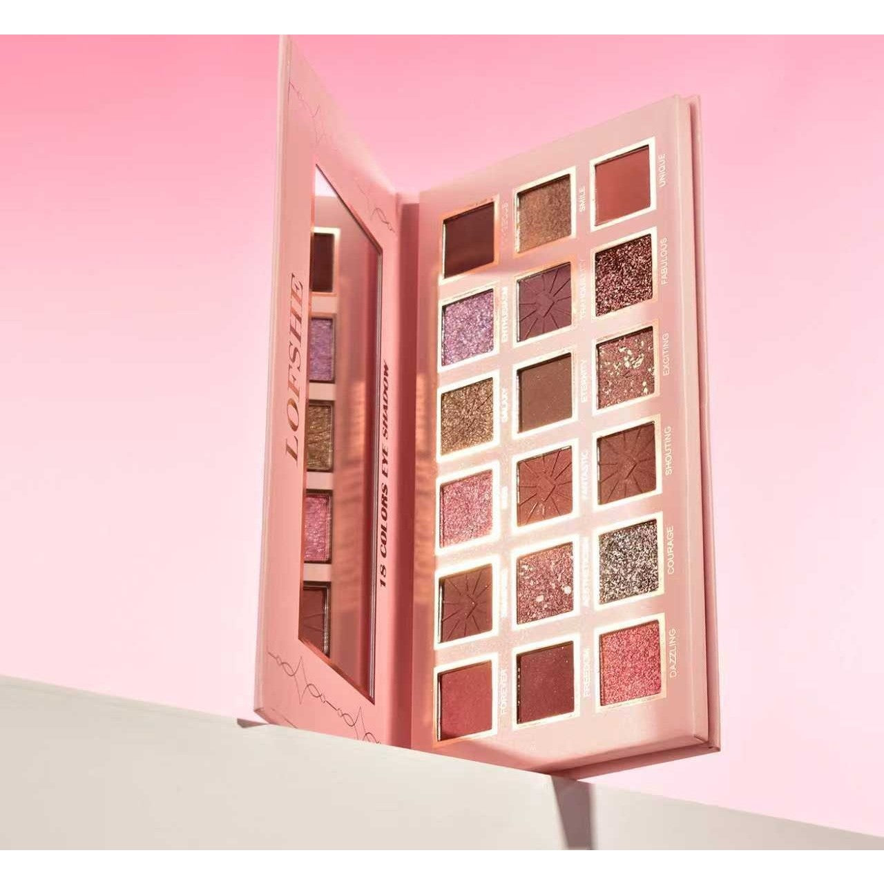 Paleta de Machiaj, Lofshe, 18 Farduri de Pleoape, Mate si Sidefate, Multicolor