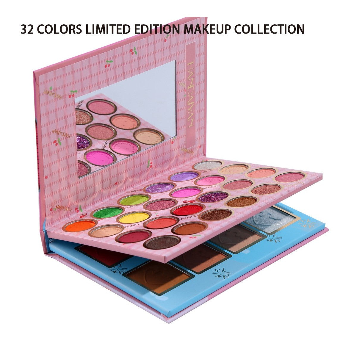 Trusa de machiaj, paleta de farduri , iluminator si blush Sweetheart cu 32 de culori pigmentate