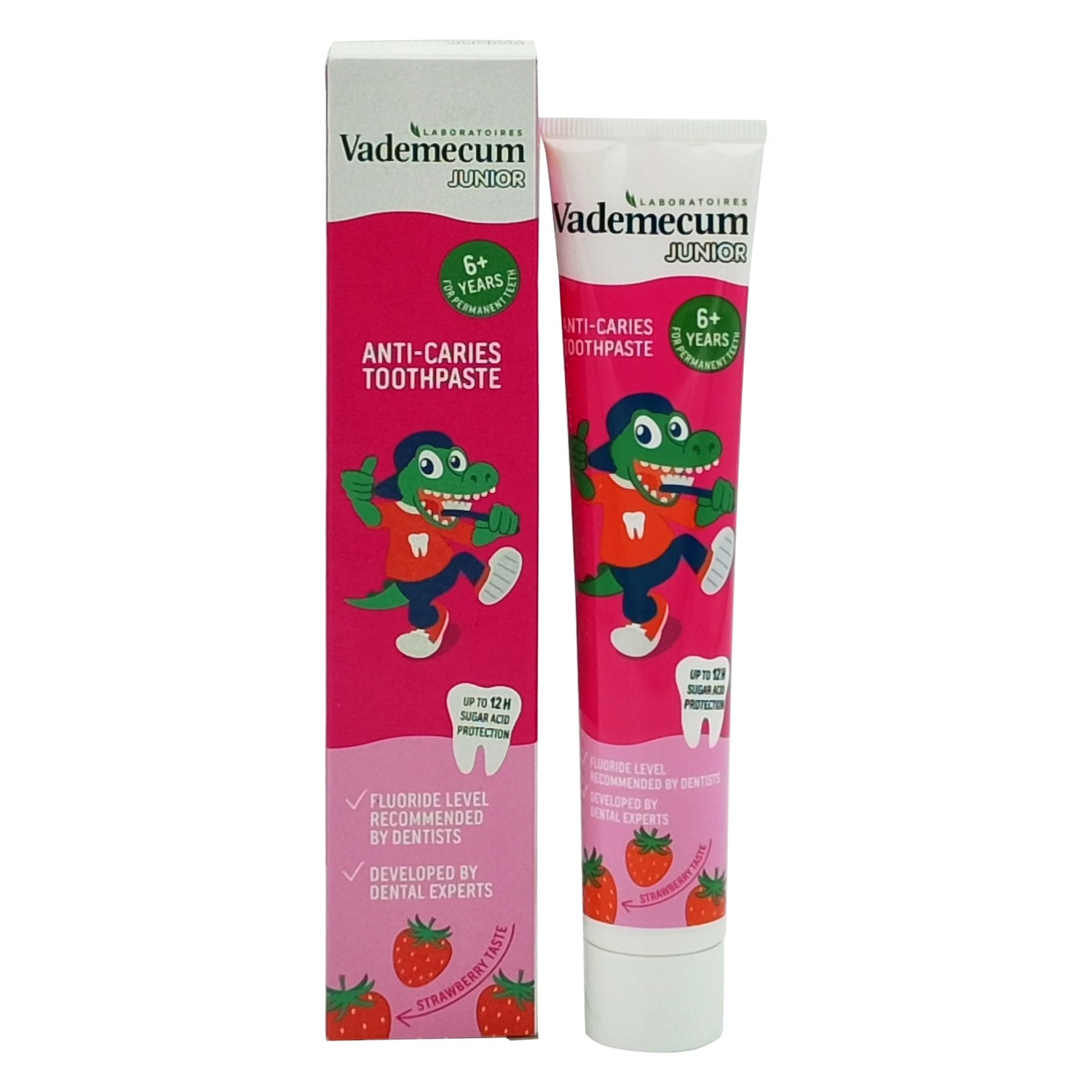 Pasta de Dinti, Vademecum, 75 ml Junior 6, Capsuni