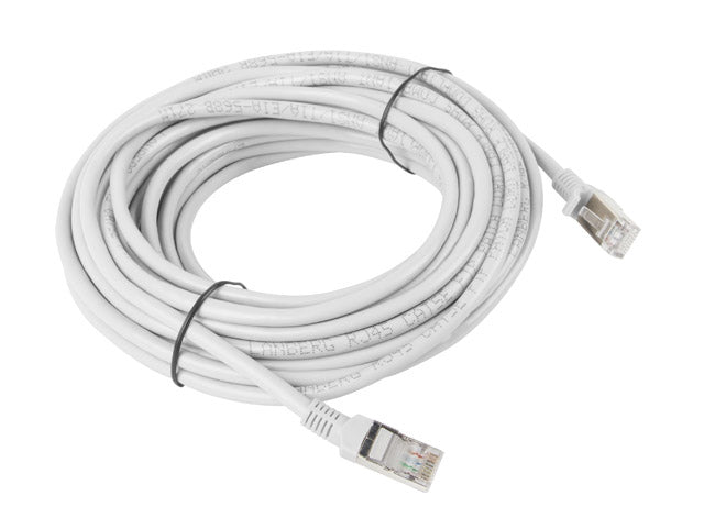 Patch cord Lanberg Cat.5e UTP 10 m gri "PCU5-10CC-1000-S"