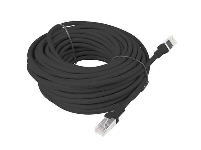 Patch cord Lanberg Cat.5e UTP 15 m negru "PCU5-10CC-1500-BK"
