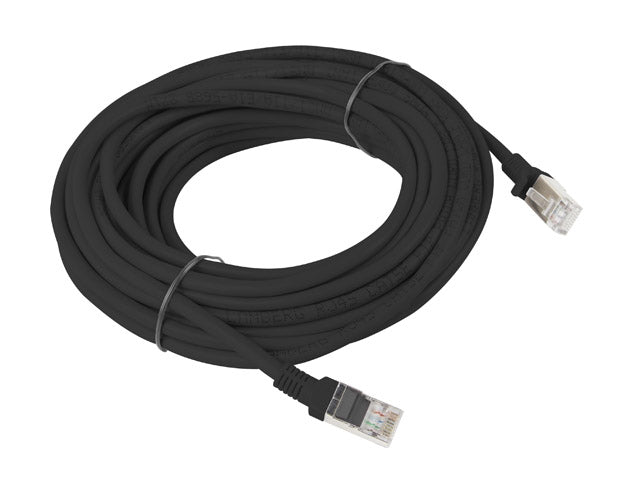 Patch cord Lanberg Cat.6 UTP 10 m negru "PCU6-10CC-1000-BK"