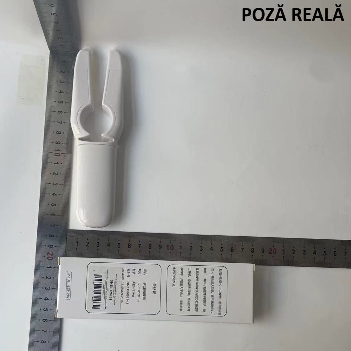 Desfacator de sticle 5in1, Razatoare, Curatator de Legume-Fructe, Deschizator de Conserve si Doze, 17.5x5x3cm, Alb