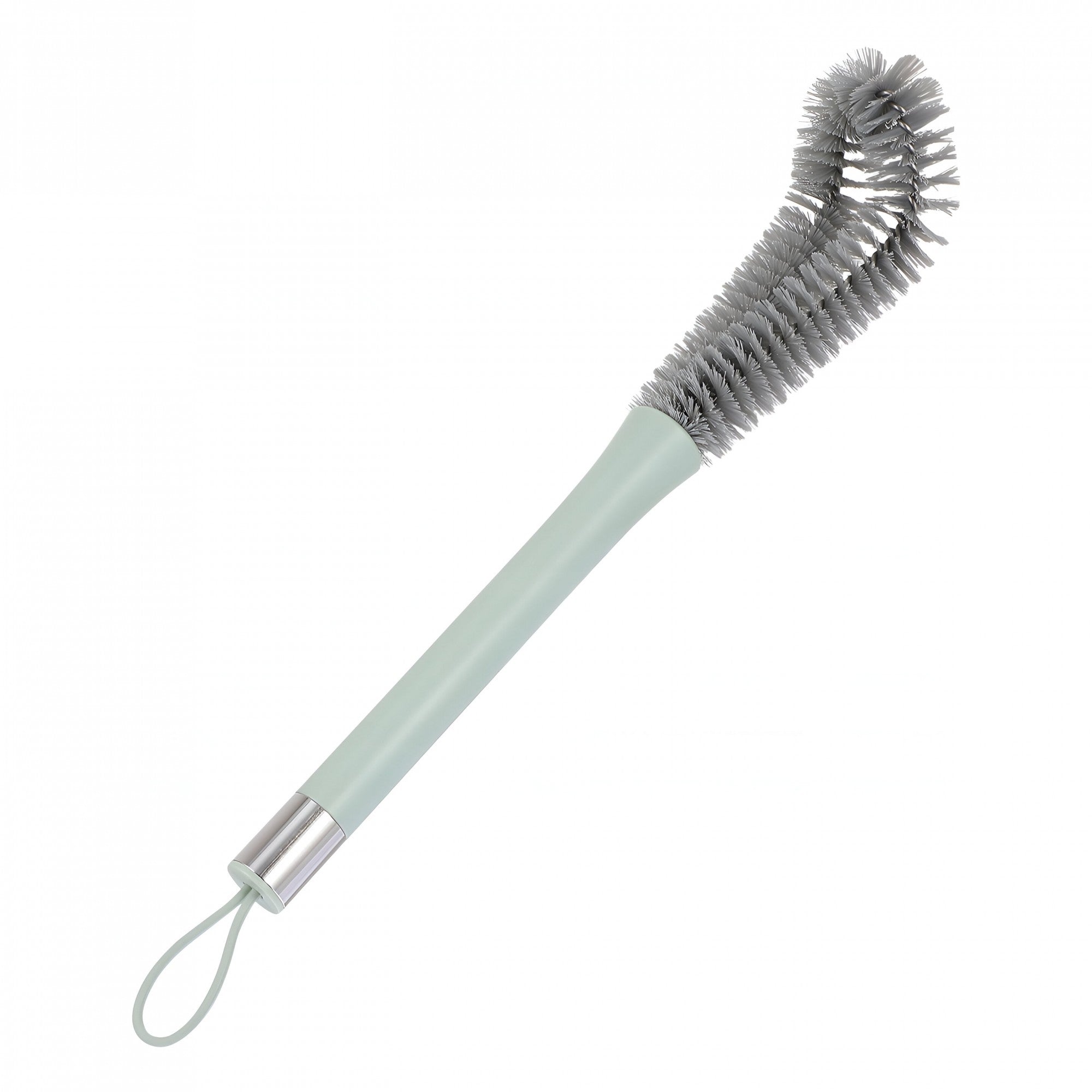 Perie de Curatat Pahare, Sticle, Biberoane, cu Maner Lung, Uz Casnic, Silicon, Ergonomic, 3.9x5.4x38.5cm, Verde