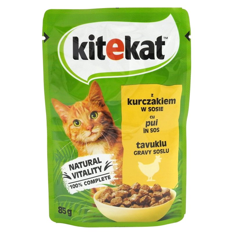 Plic, Kitekat Adult, 85 g Pui in Sos