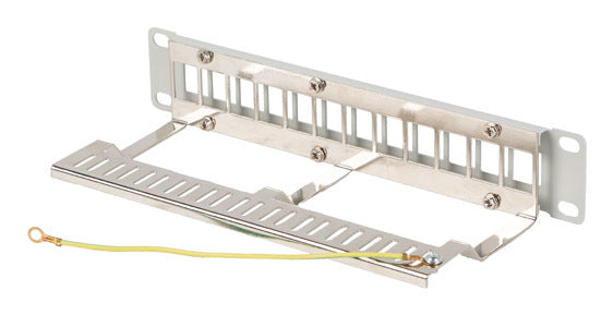 Patch panel gol 12 porturi 1U 10" gri V2 Lanberg "PPKS-9212-S"