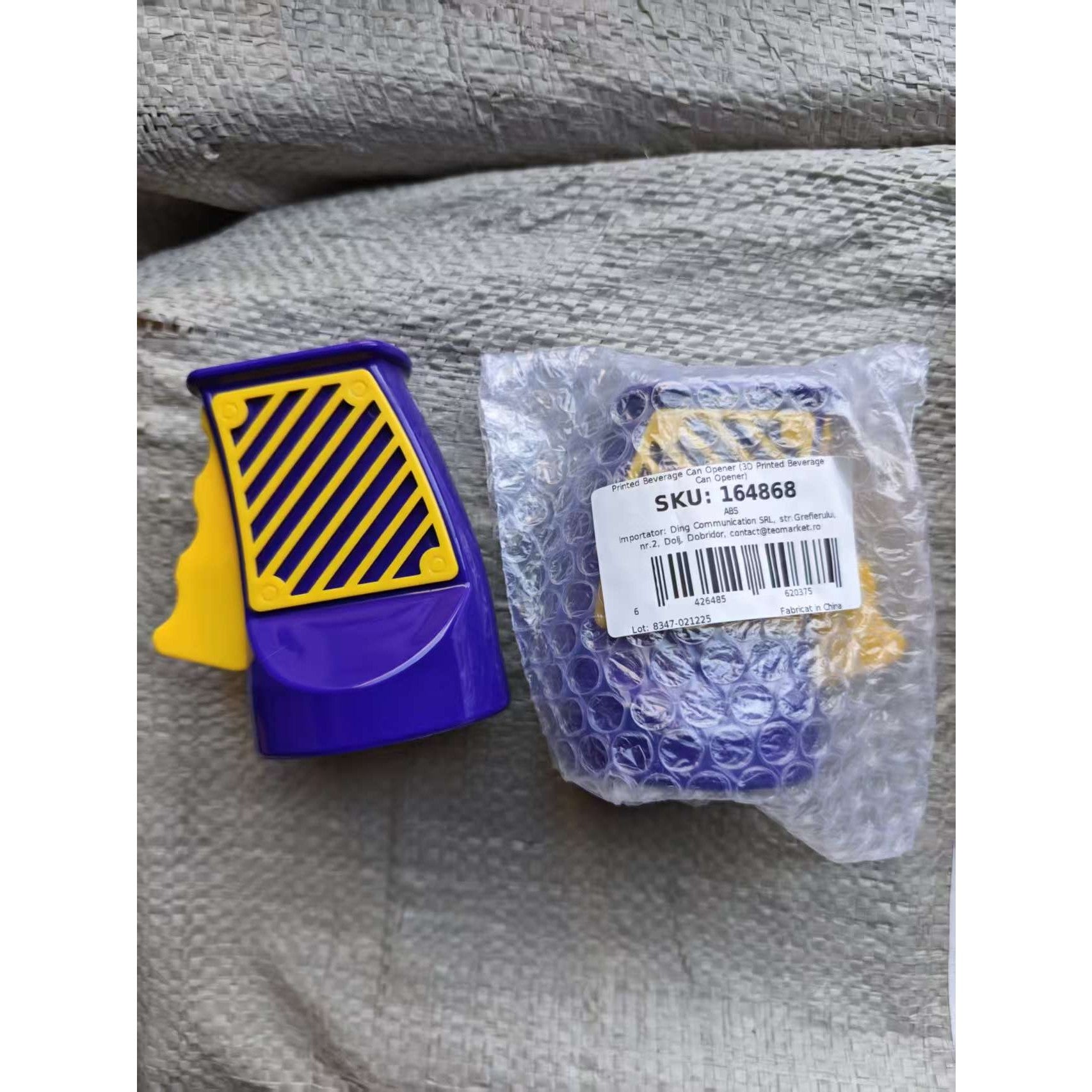 Desfacator Doze, din ABS, 10.7 x 8 cm, Manual, Albastru/Galben