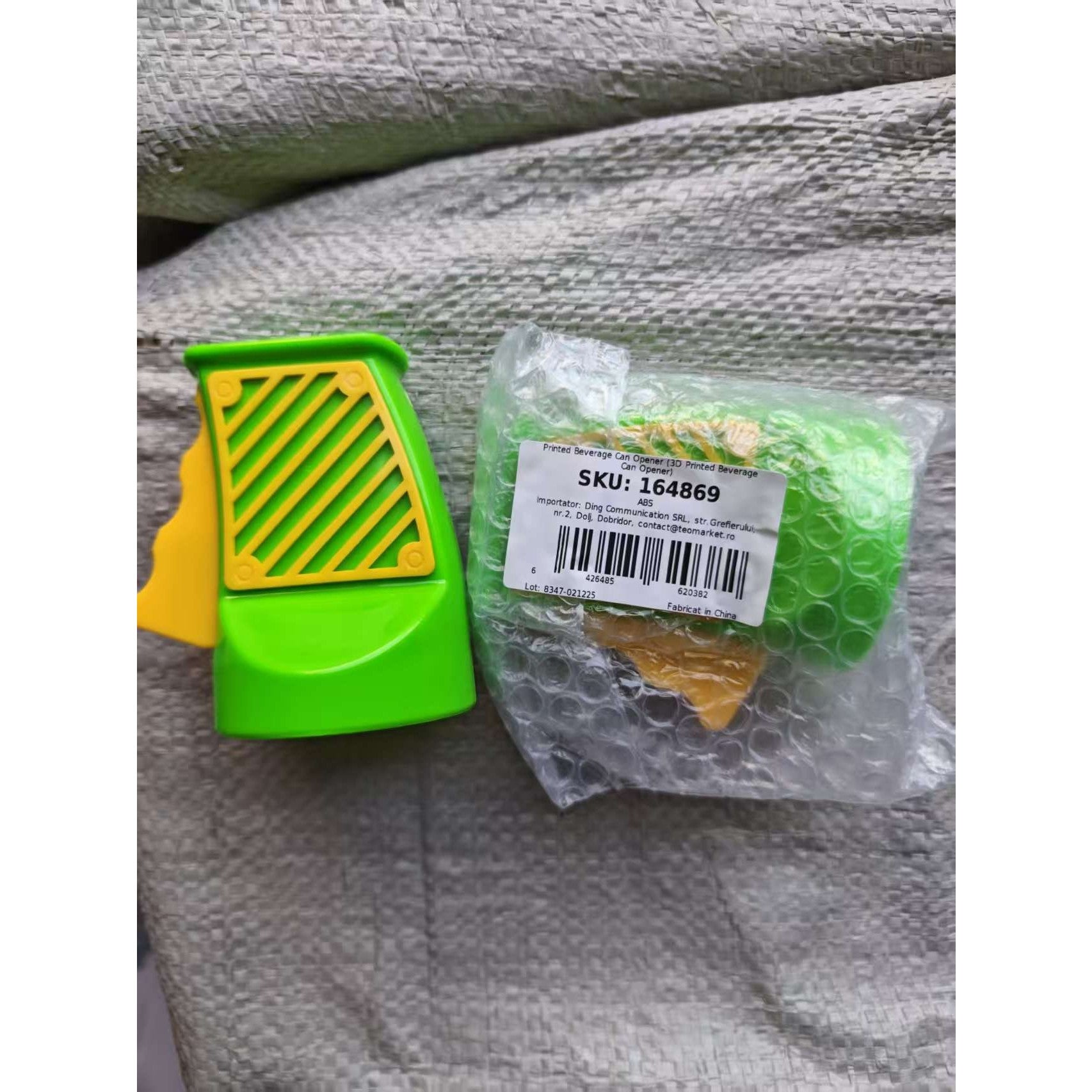 Desfacator Doze, din ABS, 10.7 x 8 cm, Manual, Galben/Verde