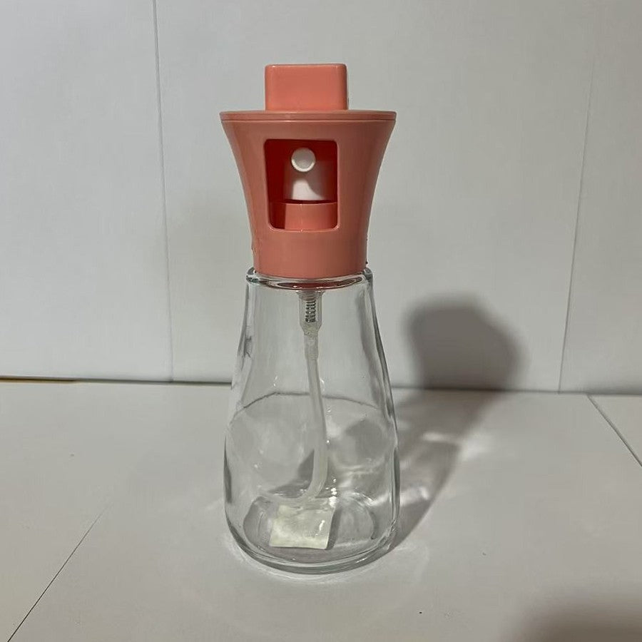 Pulverizator pentru Ulei, Pulverizator din Sticla pentru Otet sau Alte Lichide, Simplu Reincarcabil, Multifunctionale, 17.3 x 5.6 cm, Capacitatea 170 ml, Roz