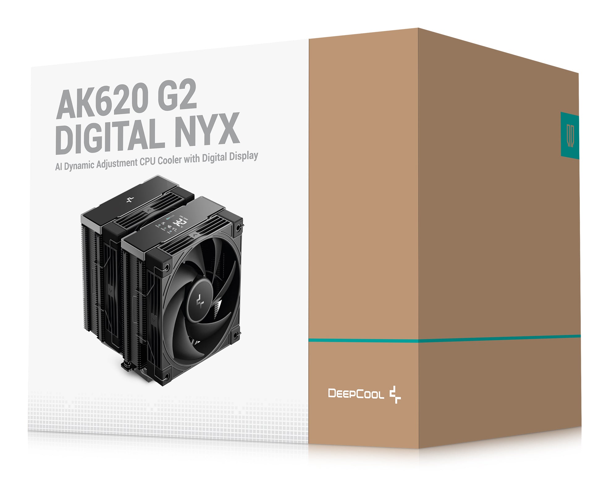 COOLER DeepCool "AK620 G2 DIGITAL NYX" skt. Intel si AMD, racire cu aer, vent. 2 x 120mm, 2000 rpm, 6 heatpipes, inaltime 159mm, top cover digital, negru,"R-AK620G2-BKNNMN-GJD-1"