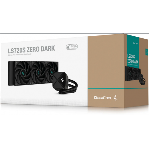 COOLER DeepCool "LS720S Zero Dark",lichid, skt. Intel LGA1700/1200/115x,AMD AM5/AM4,radiator aluminiu,3100 rpm,3x120mm,500-2500 rpm,4-pin PWM, LED alb, negru "R-LS720-BKNNMM-G-1"