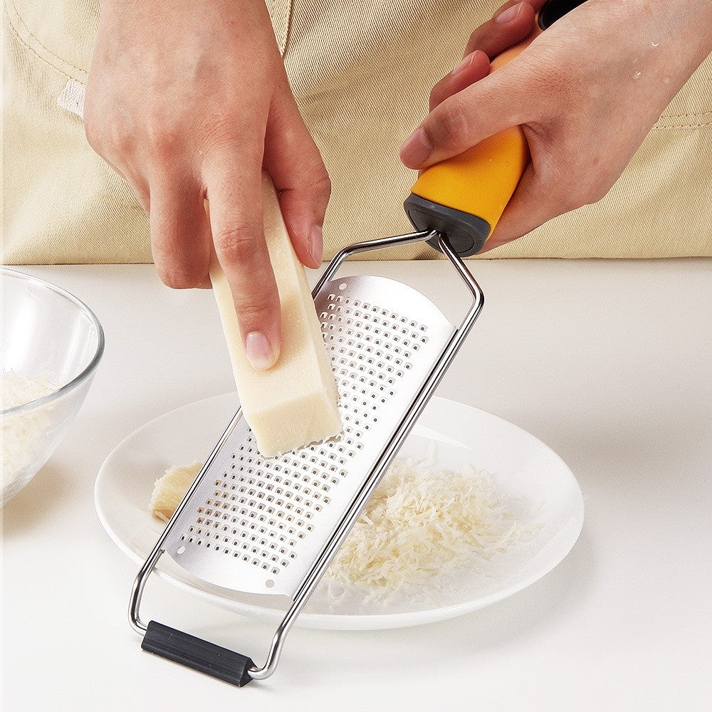 Razatoare manuala perie inclusa, Inox, usor de utilizat, 31x6.7 cm, Galben