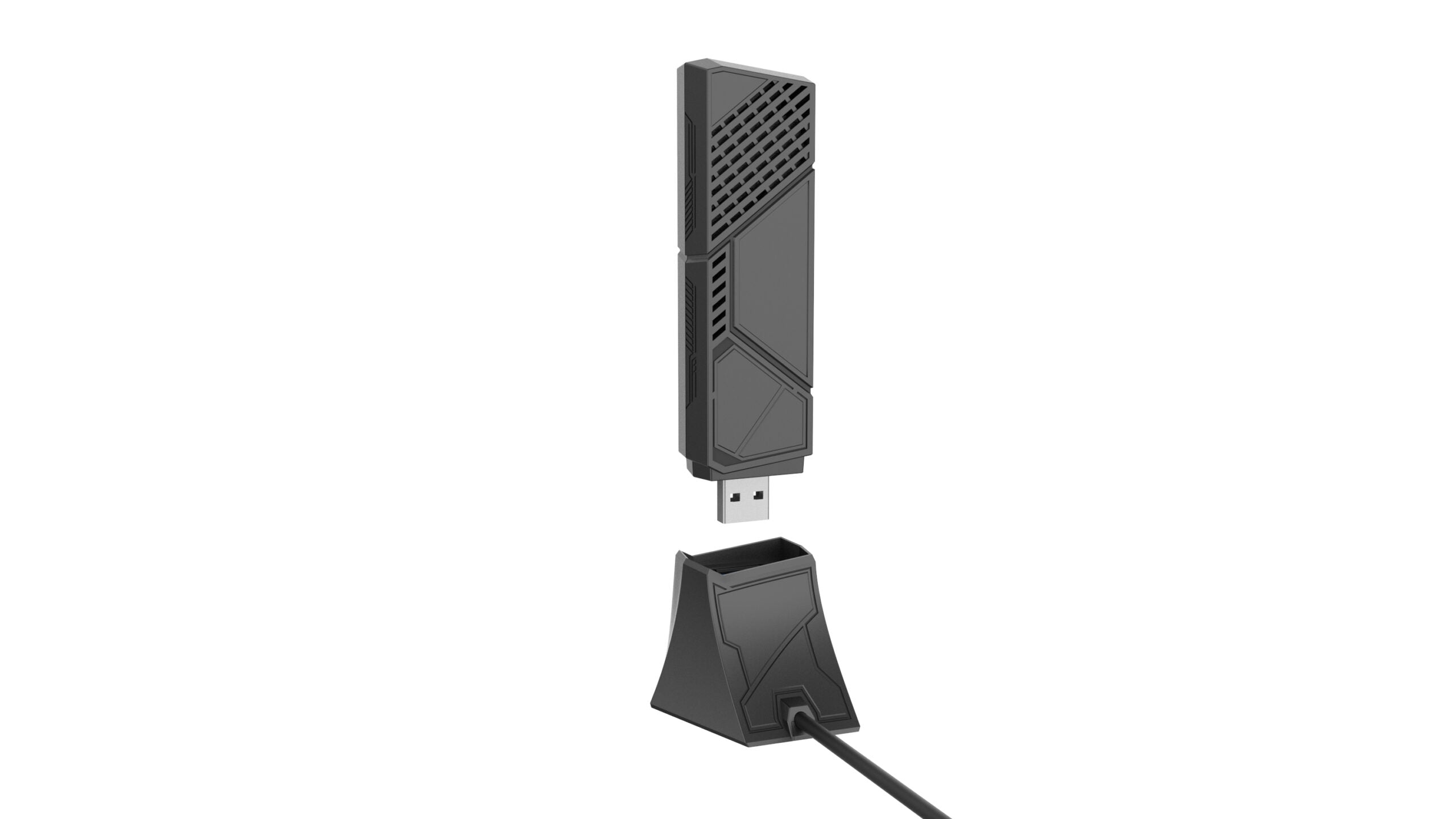 Adaptor Asus WiFi 7 tri-band BE6500, 6GHz banda4096-QAM suport, functionare multi link(MLO) "ROG USB-BE92"
