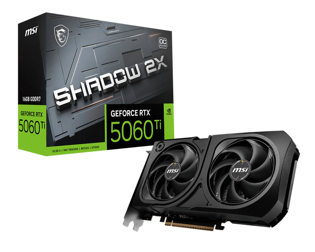 MSI GeForce RTX 5060 Ti 16G SHADOW 2X OC PLUS VGA "RTX 5060 TI 16G SHADOW 2X OC PLUS"